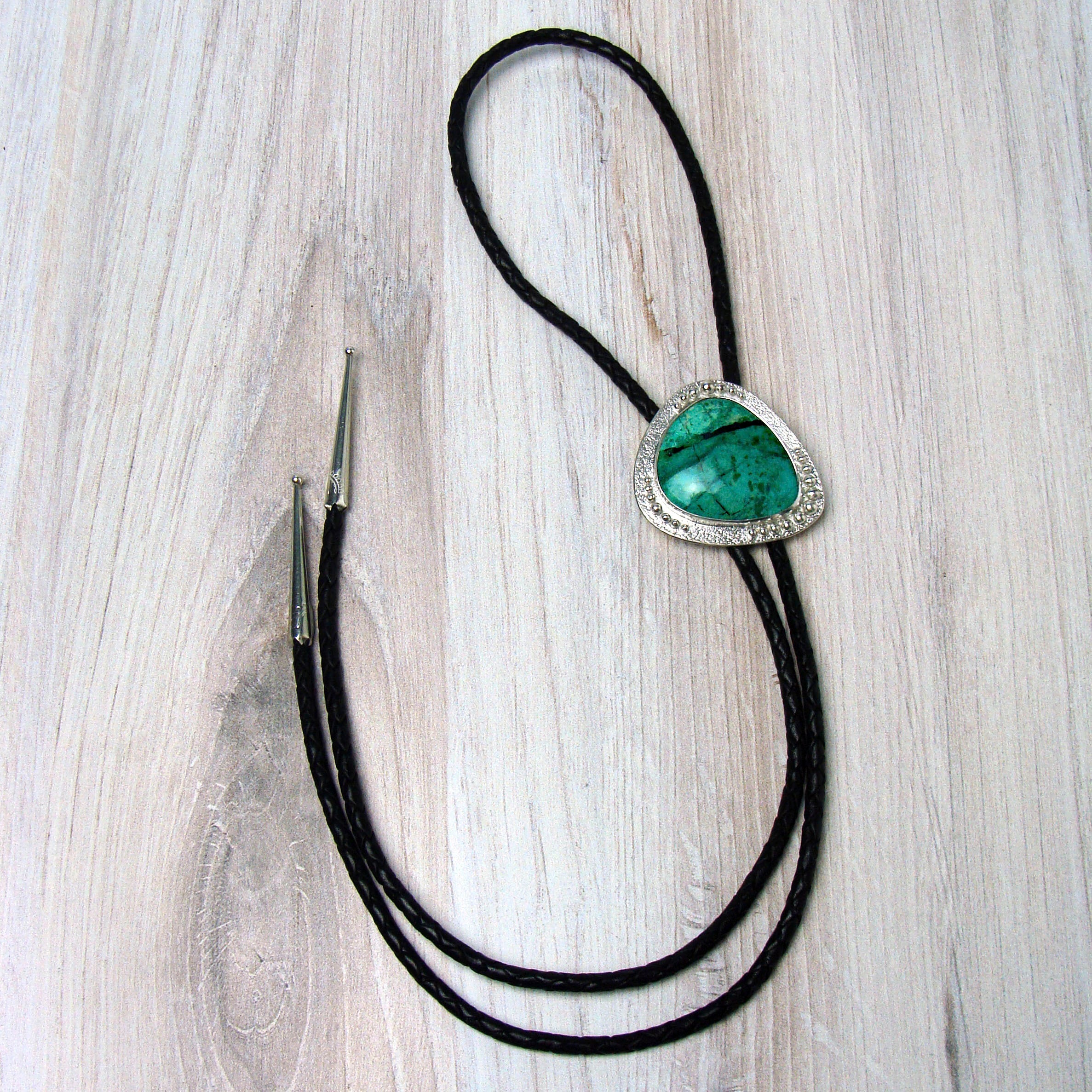 chrysocolla bolo tie