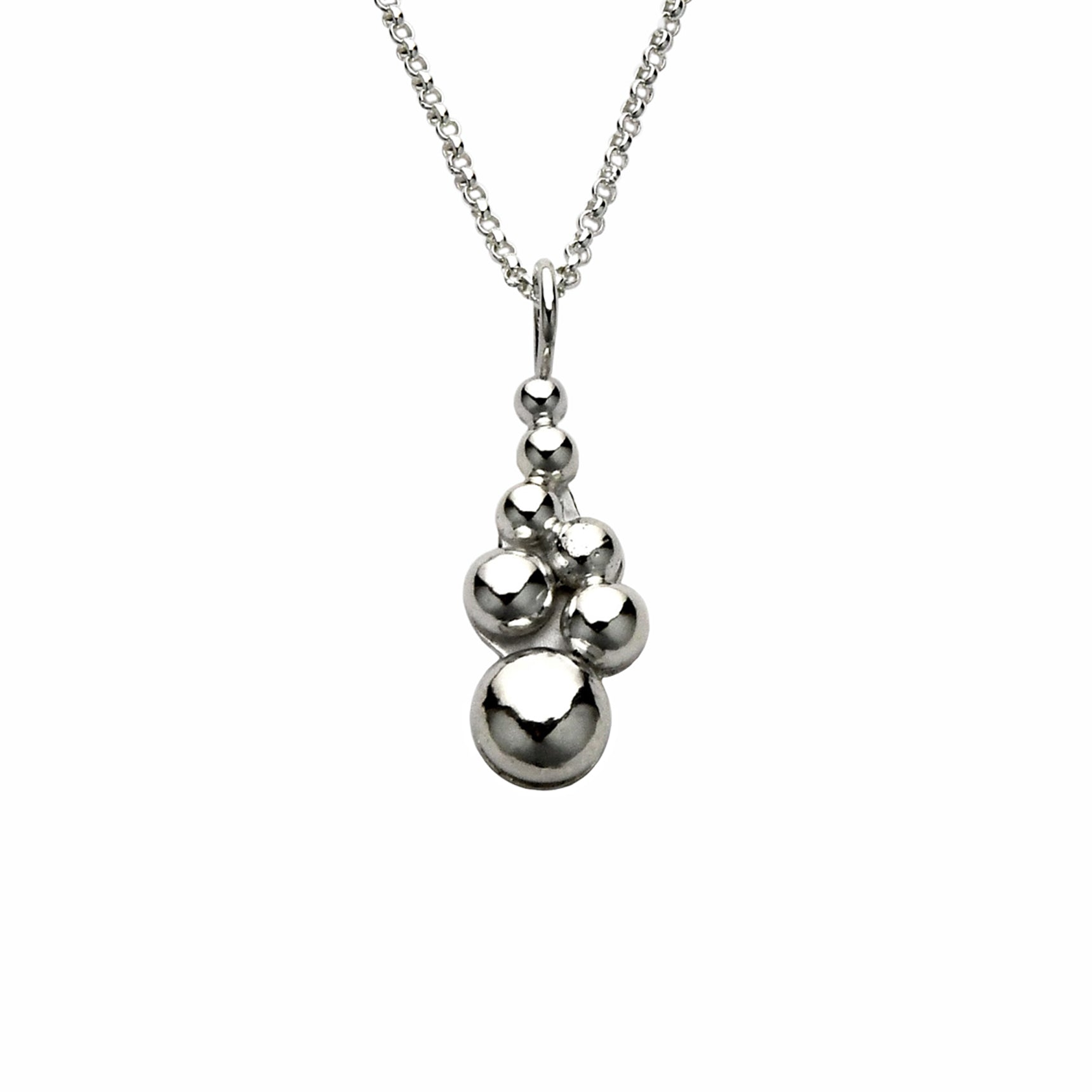 sterling silver bubble pendant