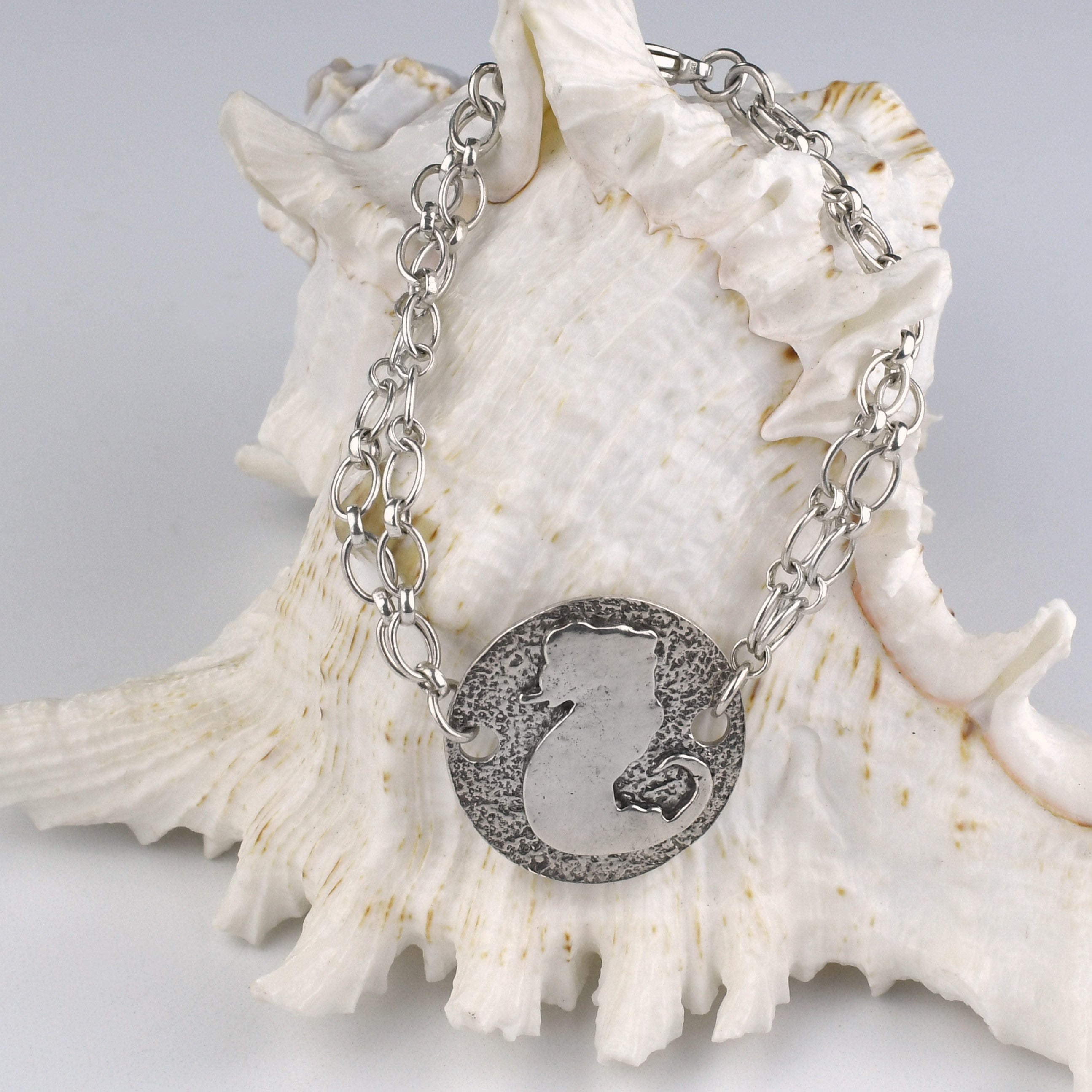 sterling silver seahorse bracelet