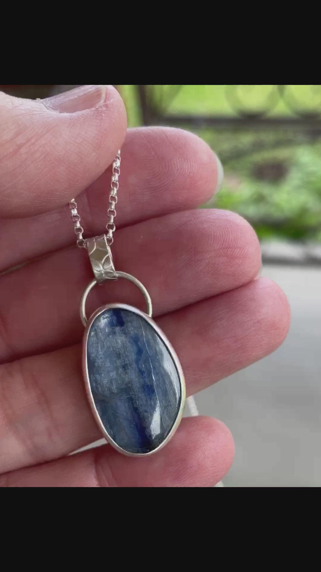blue kyanite pendant video